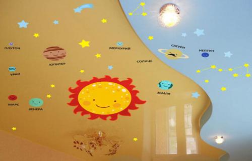 Можно ли на натяжной потолок клеить скотч на. Что можно наклеить на натяжной потолок, а чего лучше избегать? 03