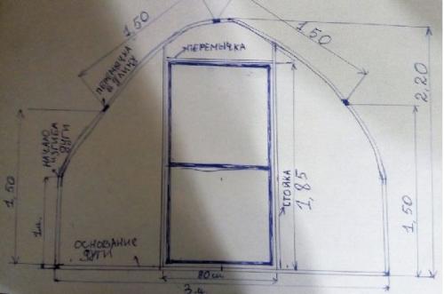 Теплица из профильной трубы чертеж. Самодельная теплица из профильной трубы и поликарбоната