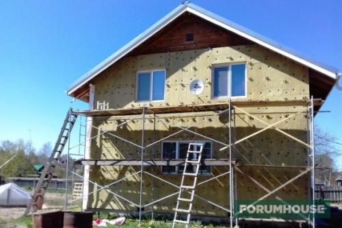 Утепление деревянного дома снаружи минватой. Утепление брусового дома каменной ватой