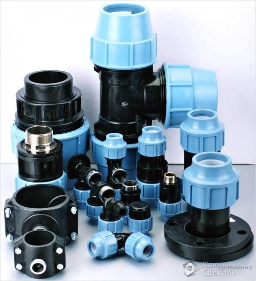 Монтаж фитингов для полиэтиленовых труб. Монтаж труб из полиэтилена 01