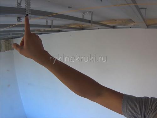 Каркас для потолка из гипсокартона схема. Уро.  Как сделать каркас для гипсокартона на потолке