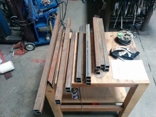 Чертеж скамейки из профильной трубы без изгибов. Материалы и инструменты