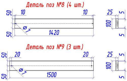 Чертеж скамейки из профильной трубы с спинкой. Скамья со спинкой из профильной трубы