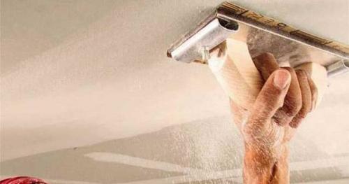 Потолок из гипсокартона отделка под покраску. Отделка