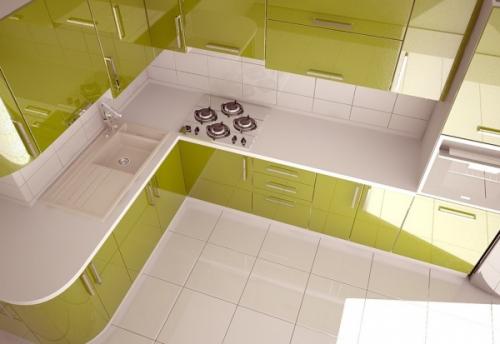 Бело-зеленые кухни: сочетание стиля и комфорта 15 Бело-зеленые кухни: сочетание стиля и комфорта 15