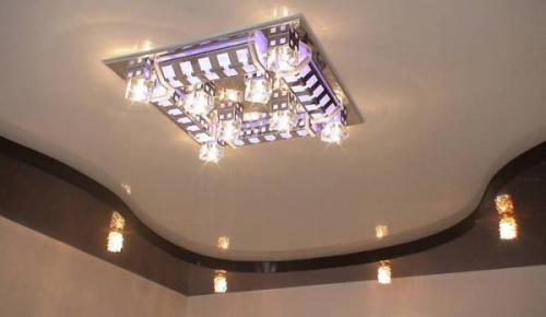 Натяжной потолок с отступом от стены. Как поставить натяжное полотно на потолки с перепадом уровня