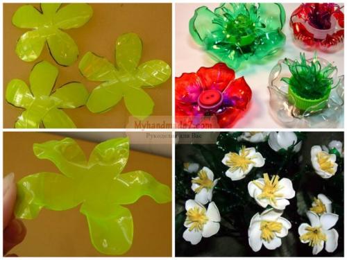 Цветы из пластиковых бутылок. Прекрасные цветы из пластиковых бутылок 19