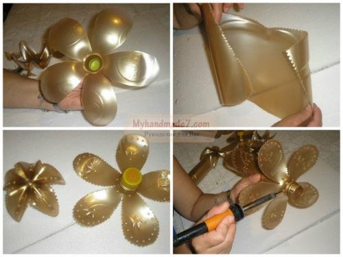 Цветы из пластиковых бутылок. Прекрасные цветы из пластиковых бутылок 20