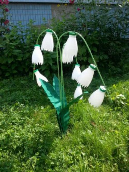 Цветы из пластиковых бутылок своими руками пошагово для начинающих. Ландыш