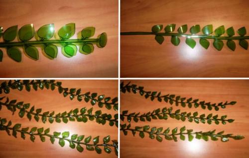 Цветы из пластиковых бутылок МК. Вариант 2 – вьющиеся цветы.