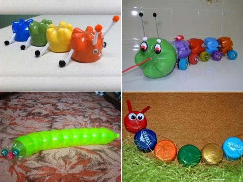 Поделки для сада из пластиковых бутылок. Как сделать цветы? 01