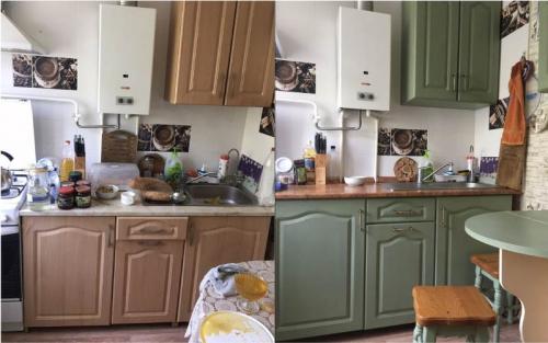 Как покрасить кухонный фартук из мдф. Спосо.  Покраска кухни меловой краской
