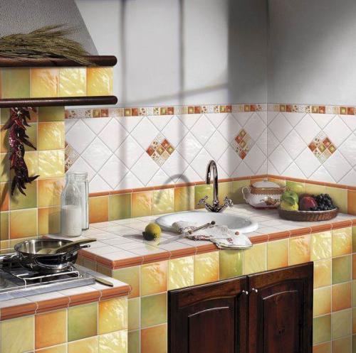 Как выбрать плитку для кухонного фартука. Что такое фартук на стене кухни 06