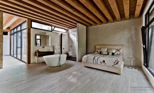 Спальня с ванной комнатой. Отделка и оборудование ванной (душа) в спальне