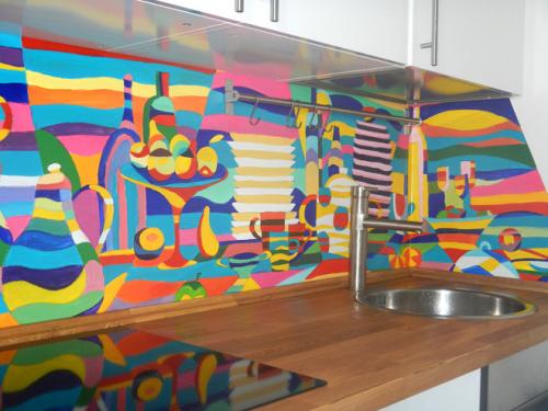 Крашенный фартук для кухни. Кухонный фартук: какой краской можно обновить?