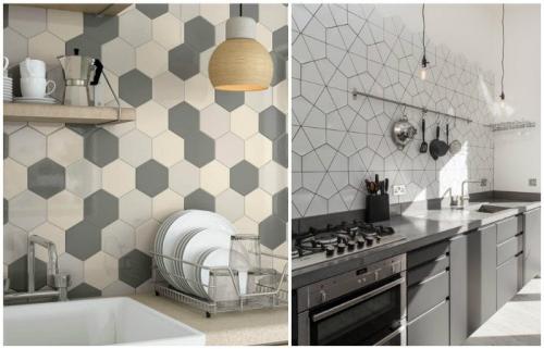 Фартук из плитки на кухню. Размеры плиток и фартука 02