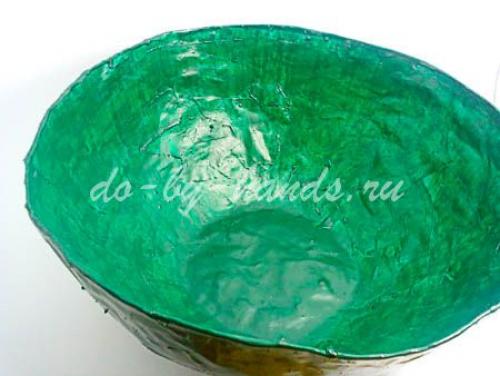 Как сделать посуду из бумаги. Тарелка в технике Папье маше