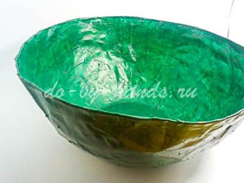 Как сделать посуду из бумаги. Тарелка в технике Папье маше