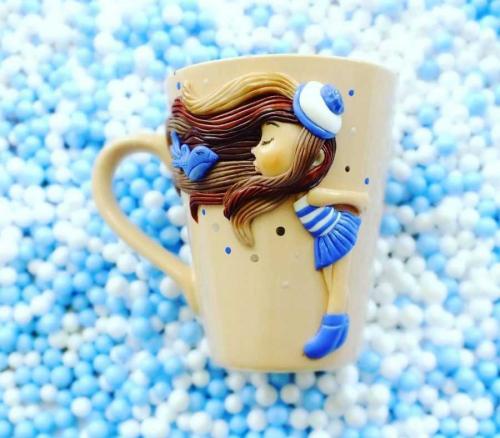 Декор кружки из полимерной глины для начинающих. Кружка из полимерной глины — мастер-класс оформления и варианты декора самодельных кружек (120 фото)