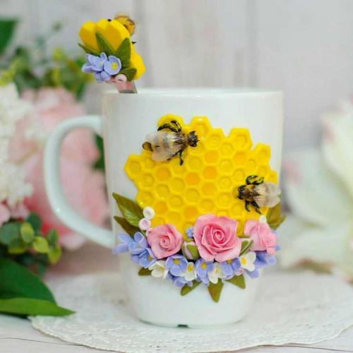 Декор кружки из полимерной глины для начинающих. Кружка из полимерной глины — мастер-класс оформления и варианты декора самодельных кружек (120 фото)