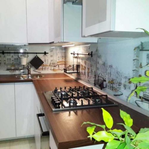 Фартук на кухню из стекла. Преимущества стеклянных фартуков