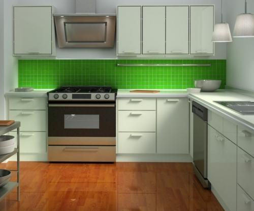 Бело-зеленая кухня. Кухня бело-зеленая в современном стиле