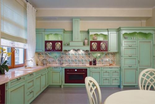 Бело-зеленая кухня. Кухня бело-зеленая в современном стиле