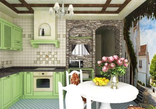 Фото дизайна кухни зеленого цвета. Зеленая кухня: удачные оттенки и сочетания в интерьере (40 фото) 13