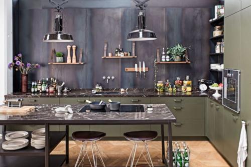 Фото дизайна кухни зеленого цвета. Зеленая кухня: удачные оттенки и сочетания в интерьере (40 фото) 11