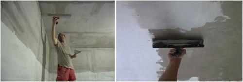 Как шпаклевать потолок под покраску. Подготовка перед началом работы 02