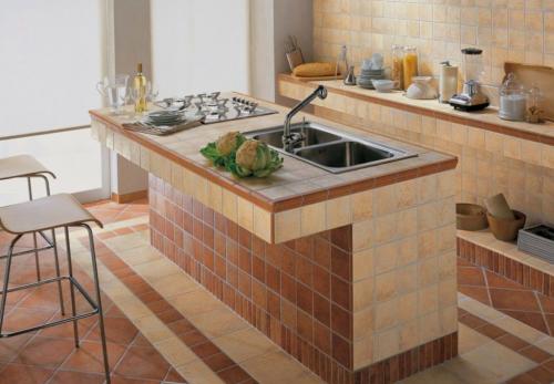 Фартук из плитки на столешницу. Эстетика и практичность: столешницы из плитки для кухни