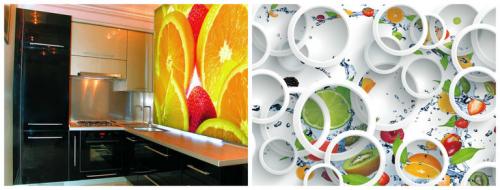 Дизайн кухни с зелеными обоями. Обои для зеленой кухни в интерьере— фото 07