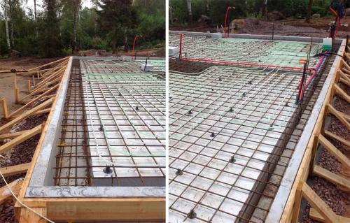 Этапы изготовления фундамента Утеплённая шведская плита. Конструкция утеплённой плиты 01