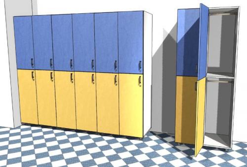 Шкаф для раздевалки размеры. Виды