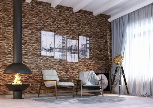 Что нужно для имитации кирпичной стены. 2 способ – объёмные «кирпичные» панели