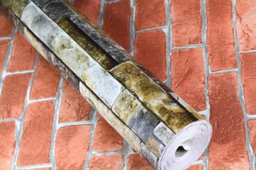 Сочетание кирпичной стены и обоев. Виды обоев под кирпичную кладку