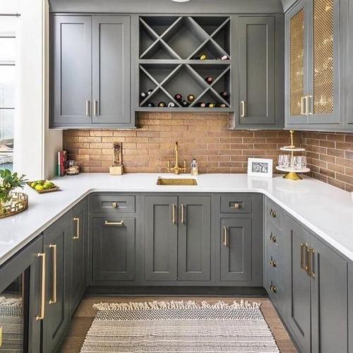 Серая кухня с серой столешницей. 105 самых стильных интерьеров кухни в серых тонах