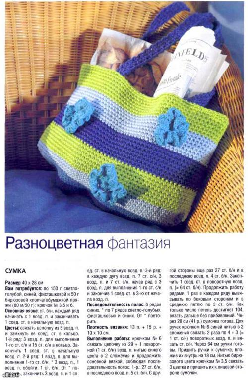 Идеи для пляжной сумки. Идеи пляжных вязаных сумок. Схемы и описания
