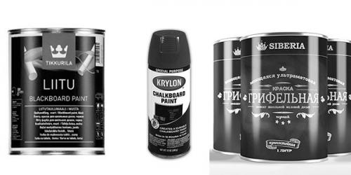 Меловые доски поверхностью из грифельной краски. Выбираем краску