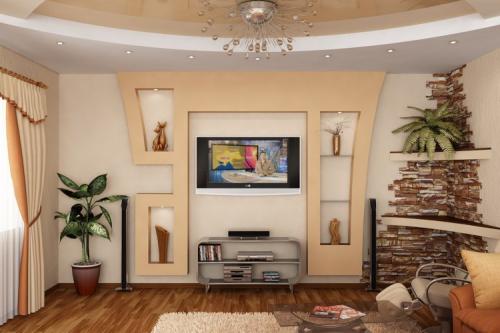 Полки в интерьере гостиной. Особенности полок для гостиных в разных стилях