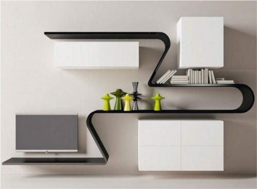 Настенные полки в интерьере гостинной. Настенные полки в интерьере гостиной — фото примеров