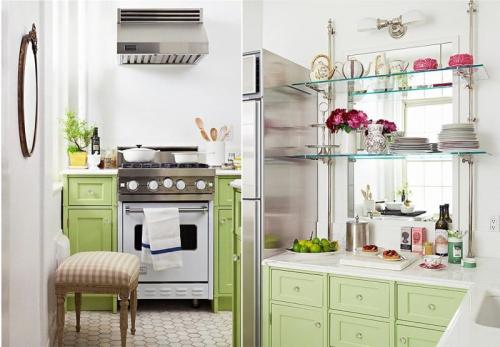 Стены кухни салатового цвета. Зеленый цвет для идеальной кухни – 5 главных советов и 100 фото