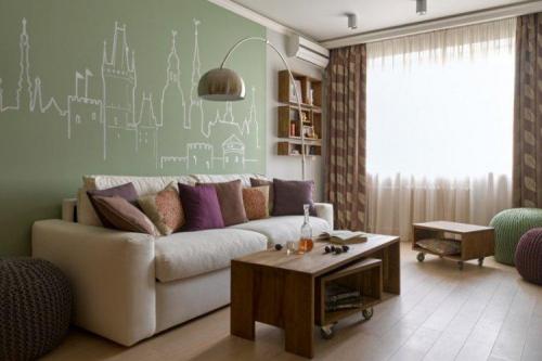 Как зеленый цвет сочетается с другими элементами интерьера. Сочетание с другими цветами