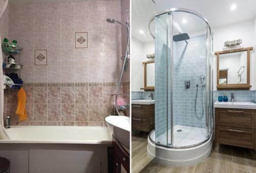 Как убитую'' квартиру превратить в стильное жилье. Преобразование крошечной ванной комнаты