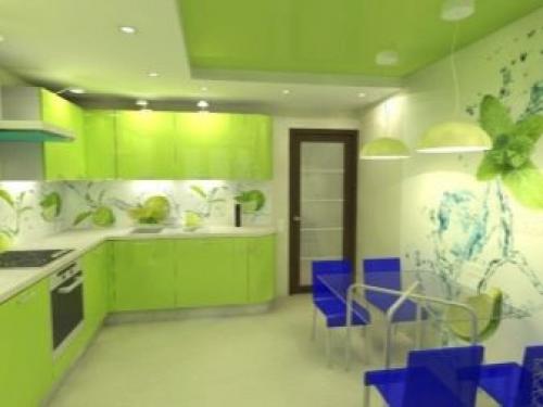 Дизайн кухни в салатовых тонах. Особенности цвета 03 Дизайн кухни в салатовых тонах. Особенности цвета 03