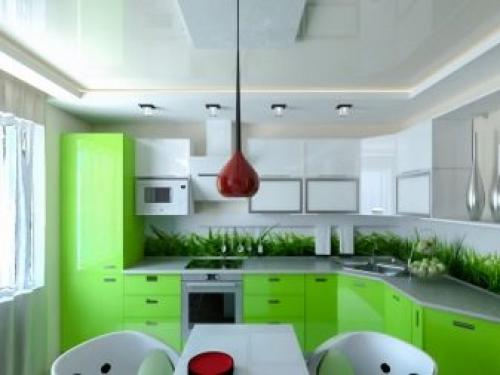 Дизайн кухни в салатовых тонах. Особенности цвета 02 Дизайн кухни в салатовых тонах. Особенности цвета 02