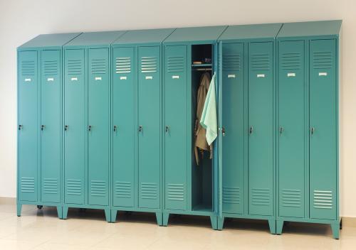 Какие материалы используются для изготовления шкафчиков в раздевалке БУ. Особенности
