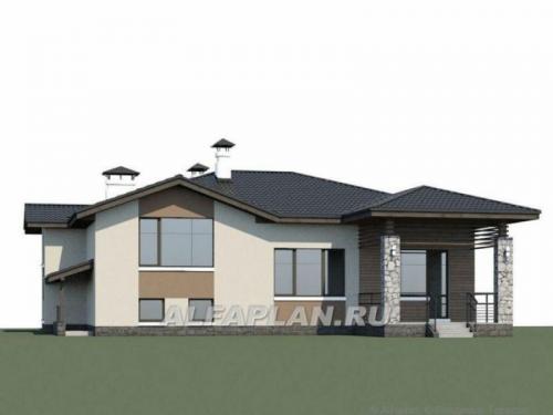 Проекты двух одноэтажных домов с цокольным этажом. 03