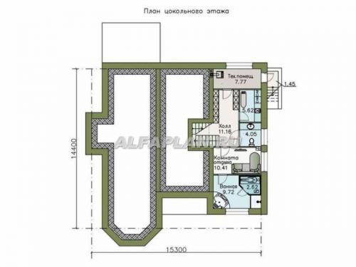 Проекты двух одноэтажных домов с цокольным этажом. 05