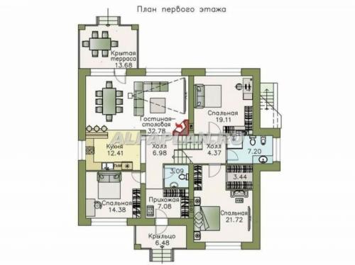 Проекты двух одноэтажных домов с цокольным этажом. 01